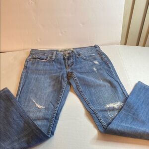 Victoria's Secret Light Blue Distressed Straight Leg Jeans